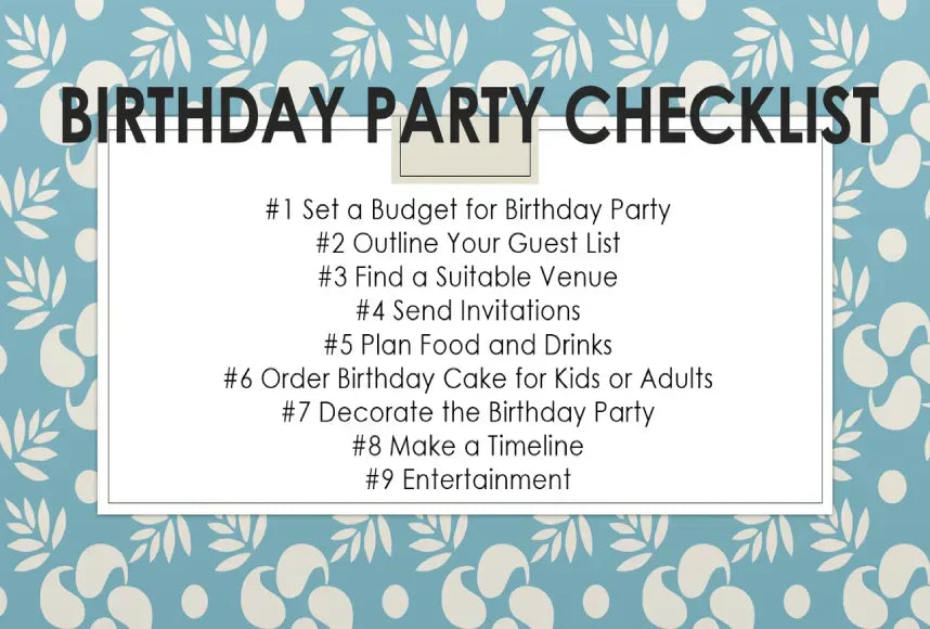 Birthday Party Checklist: Step-by-Step Guide