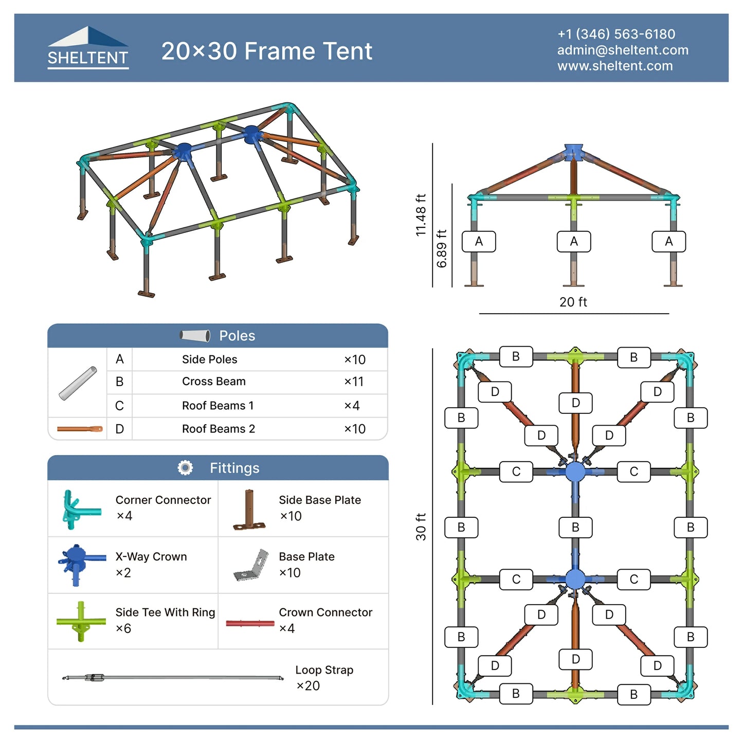 20x30 Frame Tent View