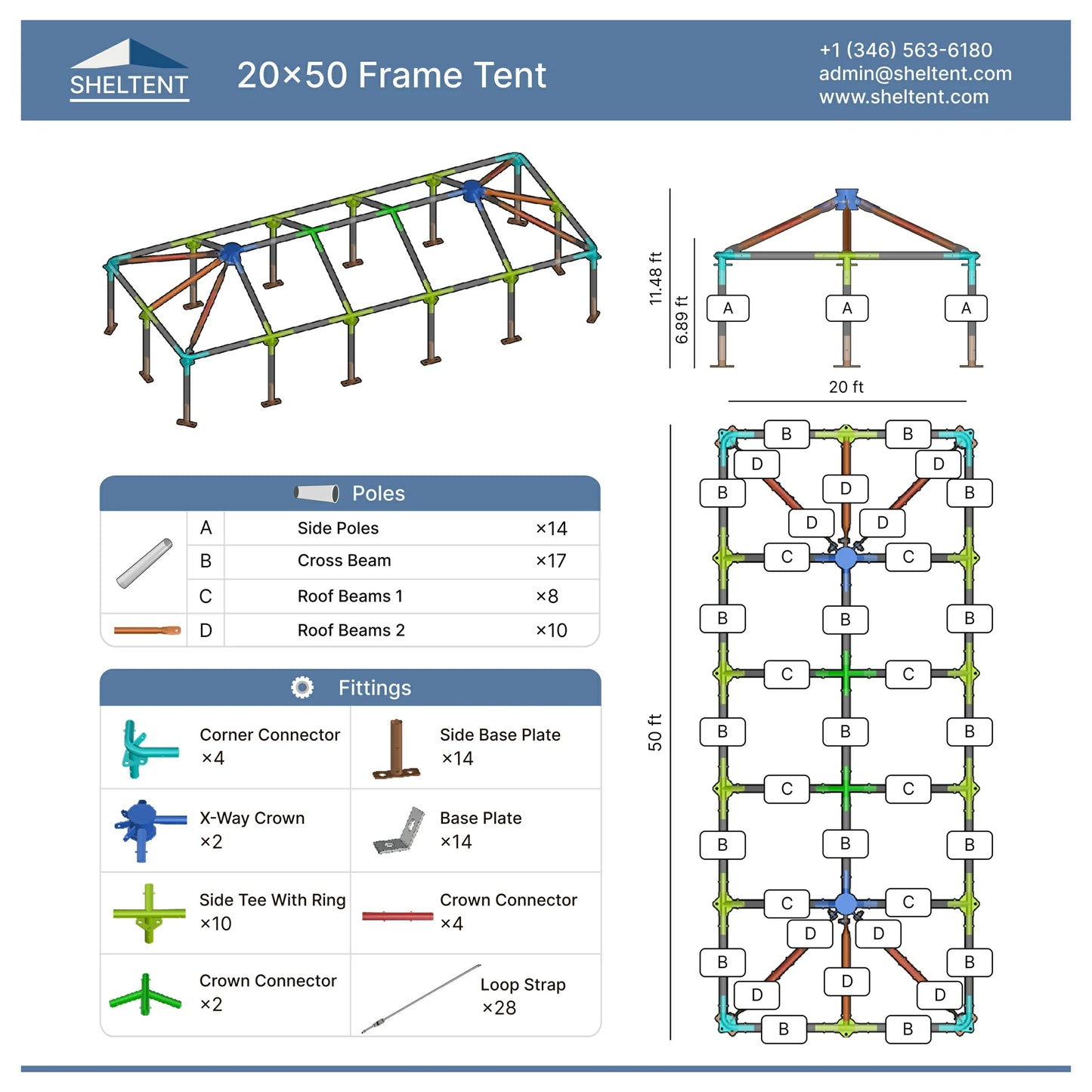 20x50 Frame Tent View
