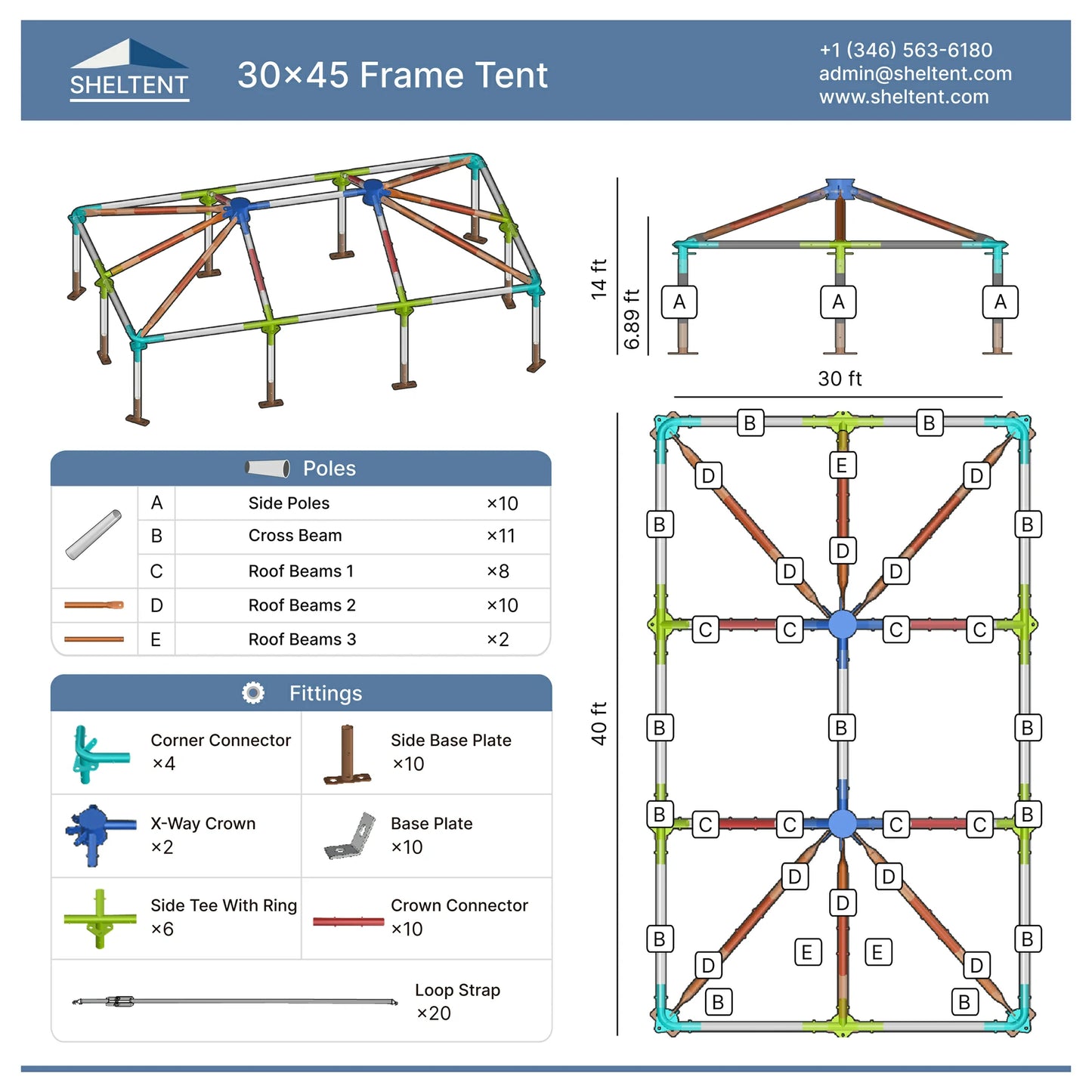 30x45 Frame Tent View