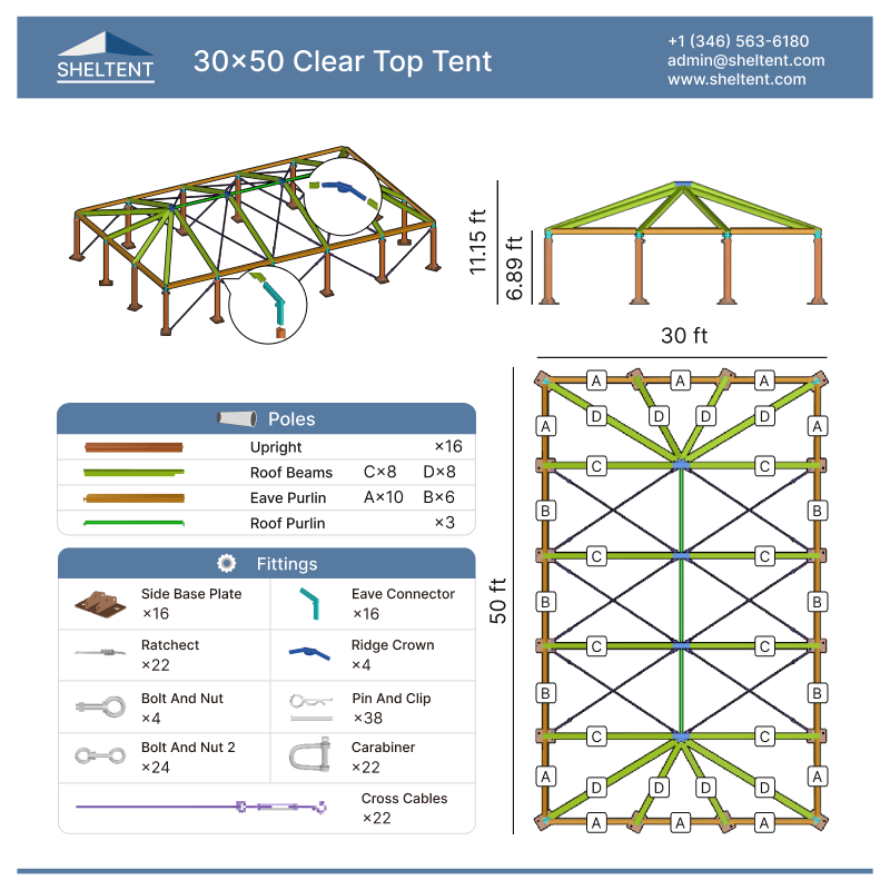 30x50 Clear Top Tent