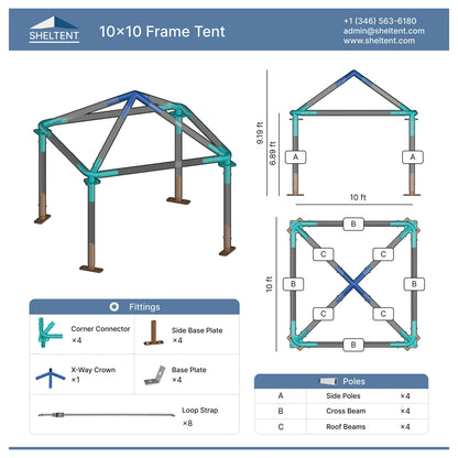 10x10  Frame Tent View