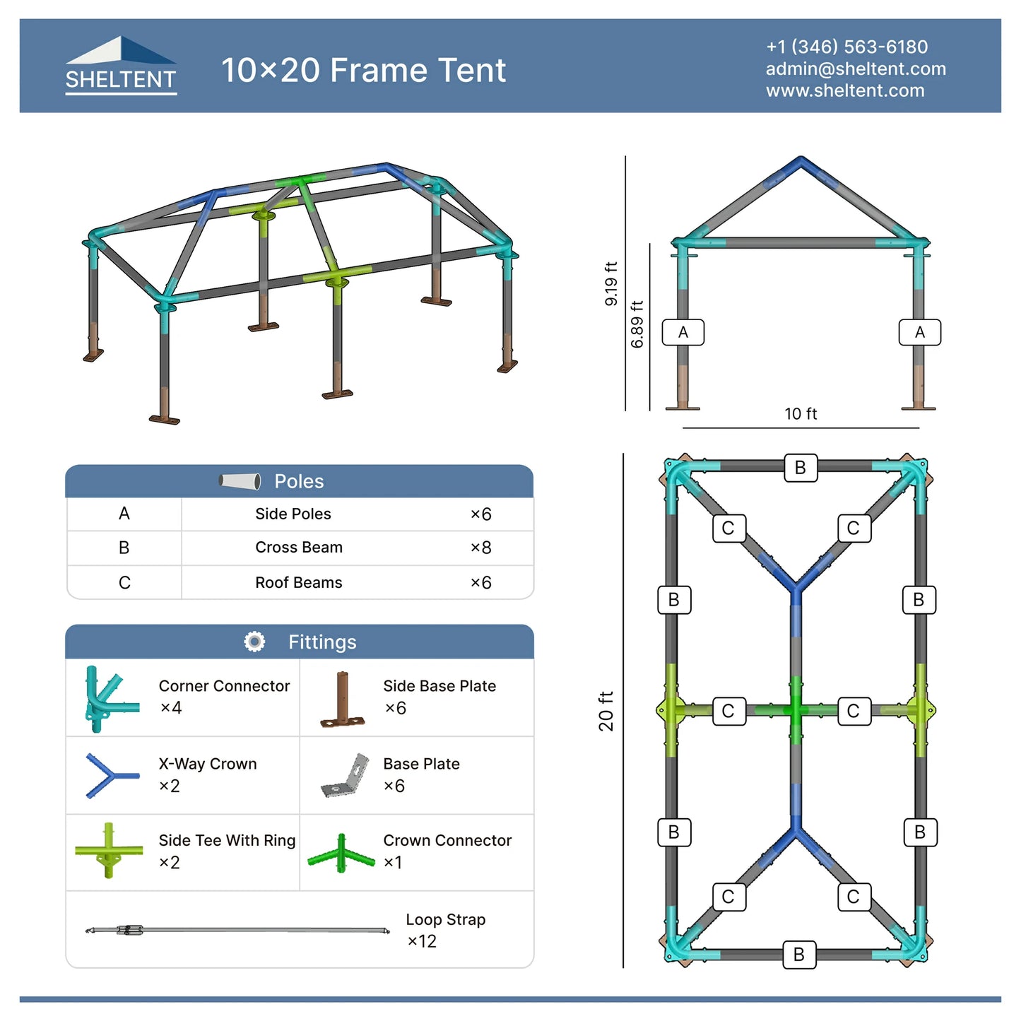 10x20 Frame Tent View