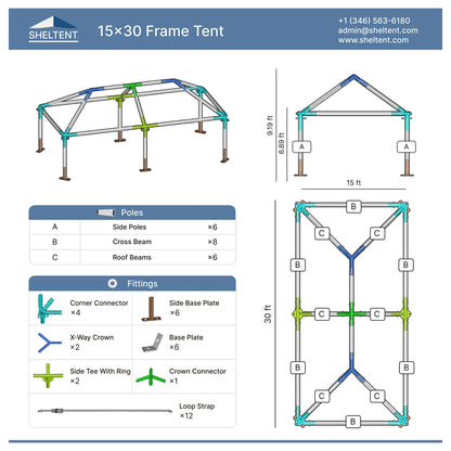  15x30 Frame Tent View