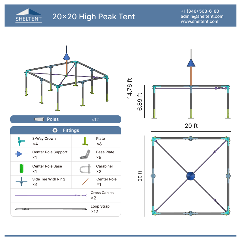 20x20 High Peak Tent