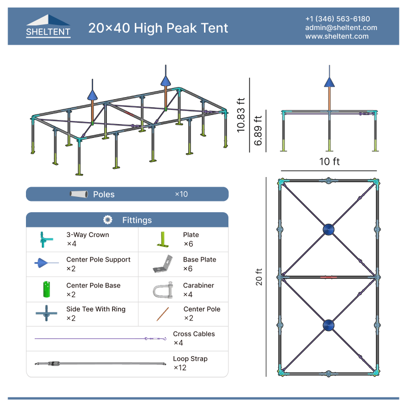 20x40 High Peak Tent