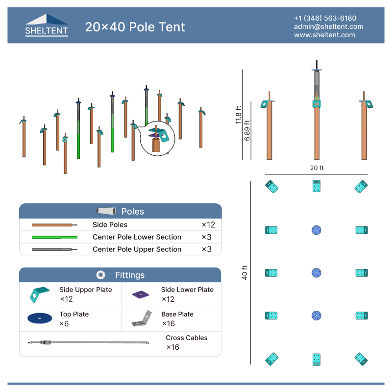 20x40 Pole Tent