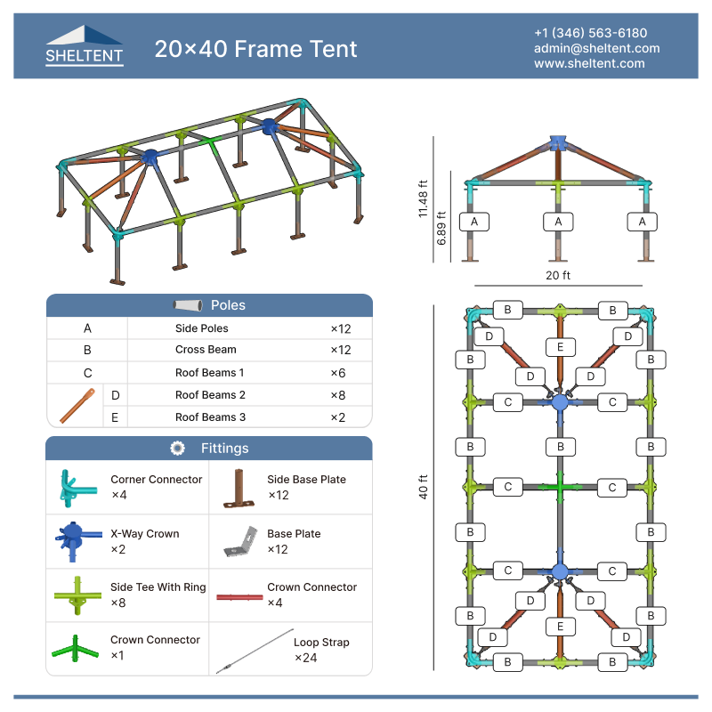 20x40 Frame Tent