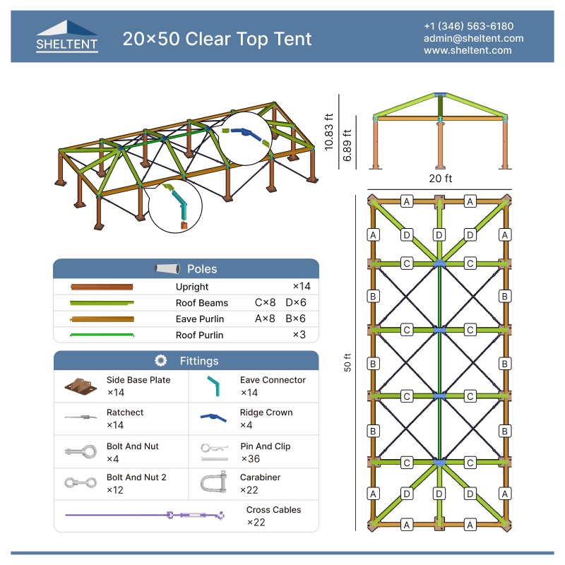 20x50 Clear Top Tent