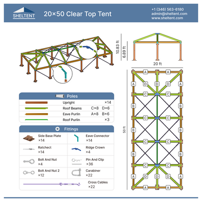 20x50 Clear Top Tent