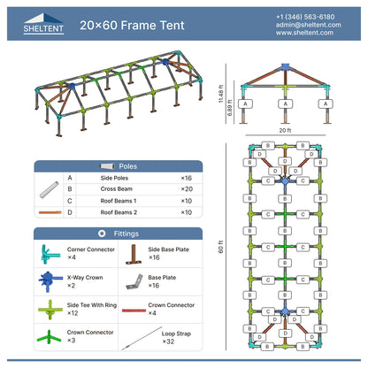  20x60 Frame Tent View