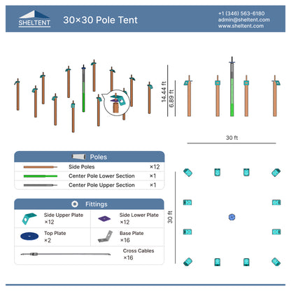  30x30 Pole Tent View