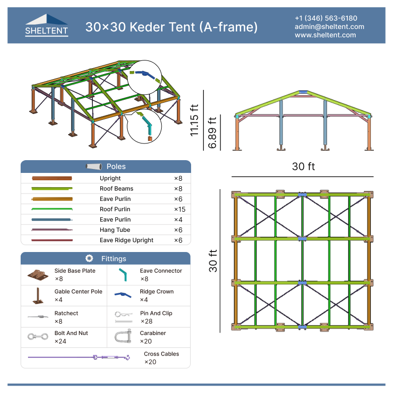 30x30 Keder Tent