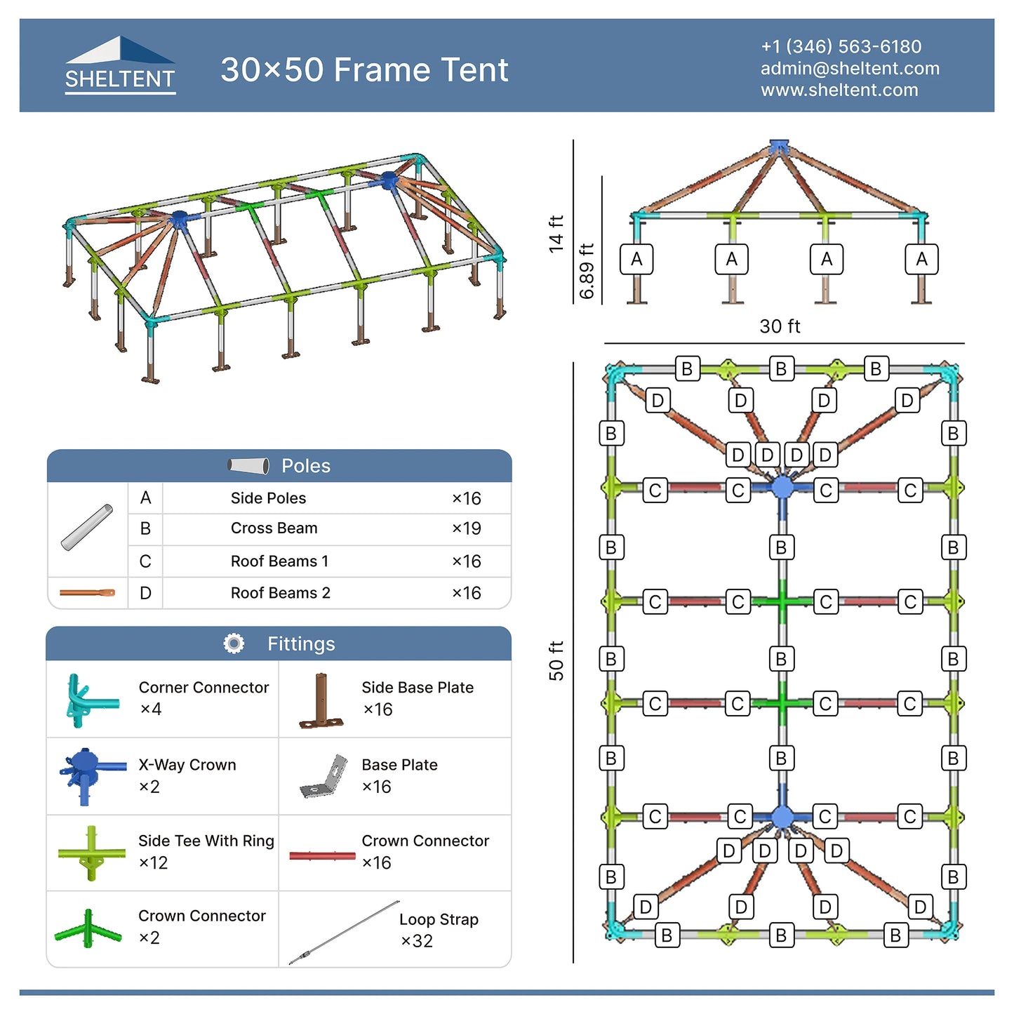 30x50 Frame Tent View