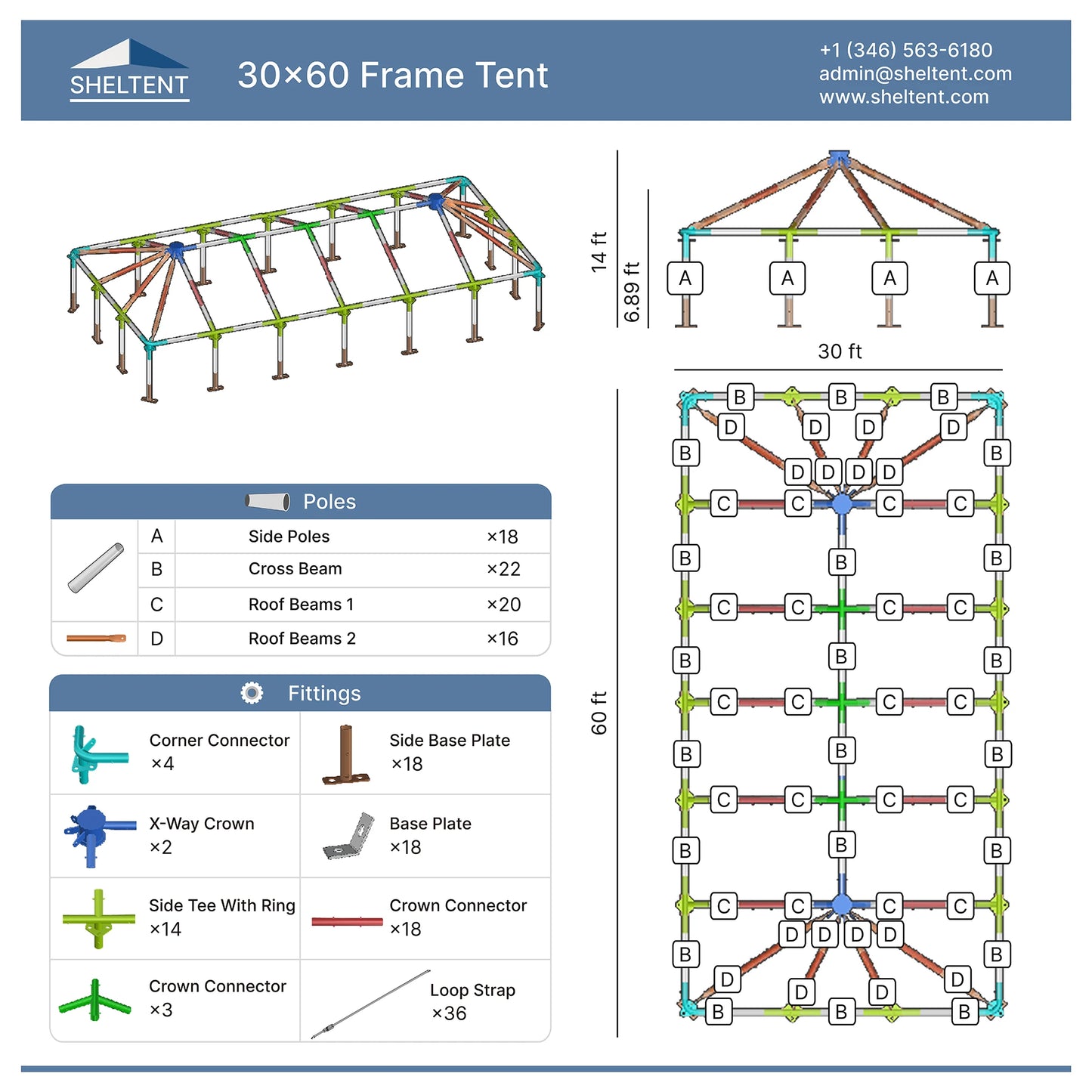 30x60 Frame Tent View