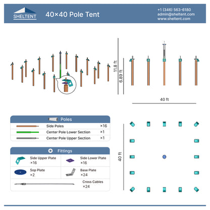  40x40 Pole Tent View