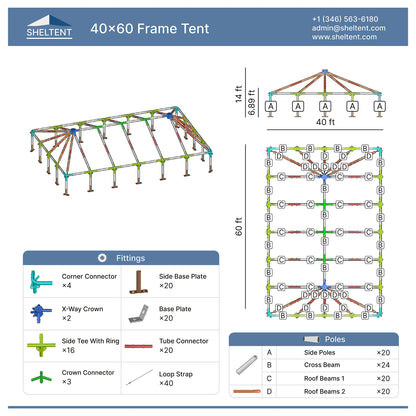 40x60 Frame Tent View