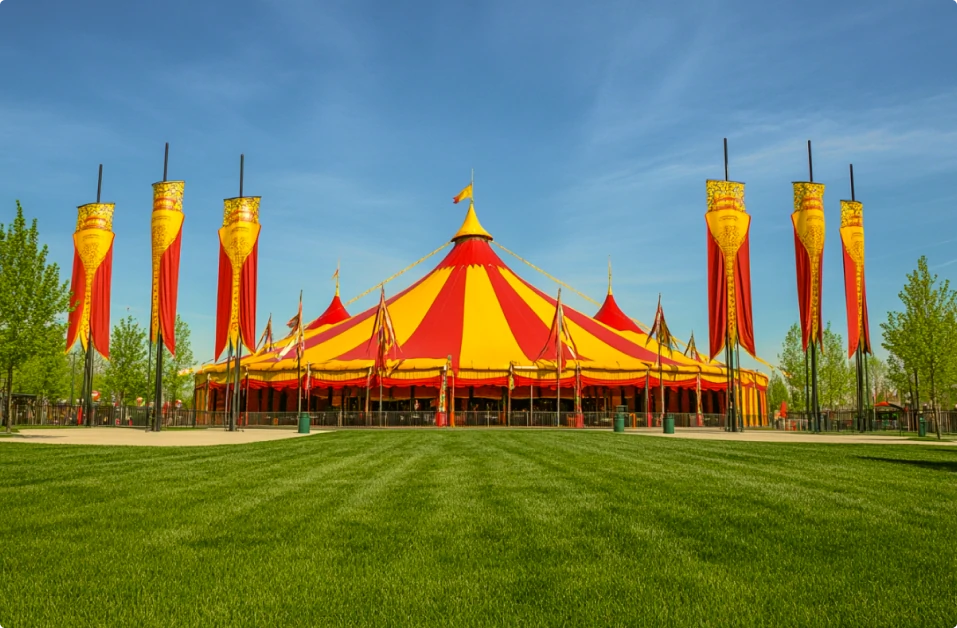 Circus Out Side Circus Tents & Big Top Tents for Sale - Many Sizes & Designs